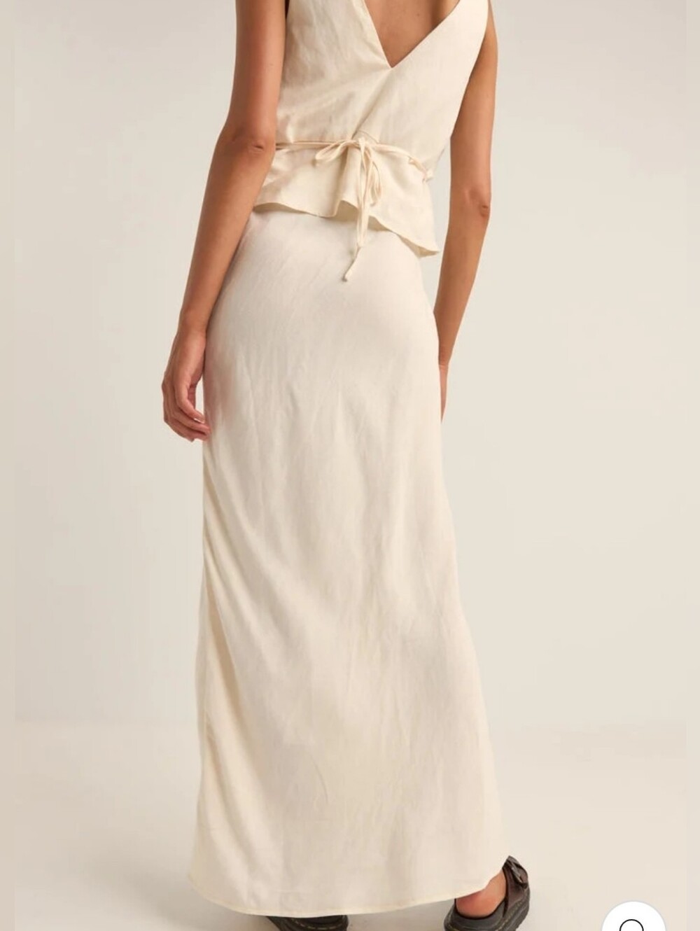Rhythm Bias Cut Maxi Skirt - CREAM. Size 4 - Picture 3 of 13